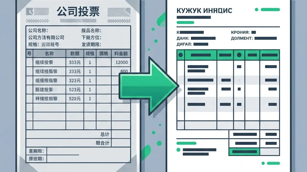 Перевод китайского инвойса со схранением структуры таблицы